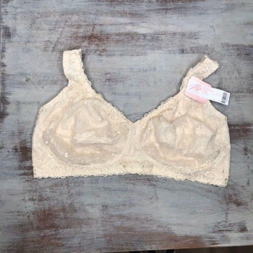 NEW Lace Unlined Full Coverage Bra 42DDD